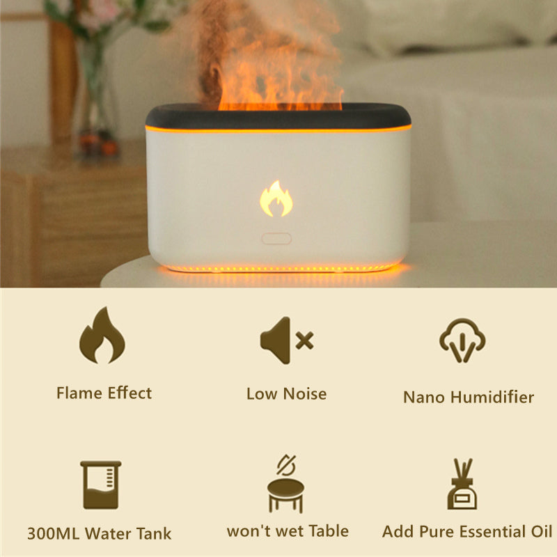 300 ml Ultrasonic Flame-Effect Essential Oil Diffuser - image 6