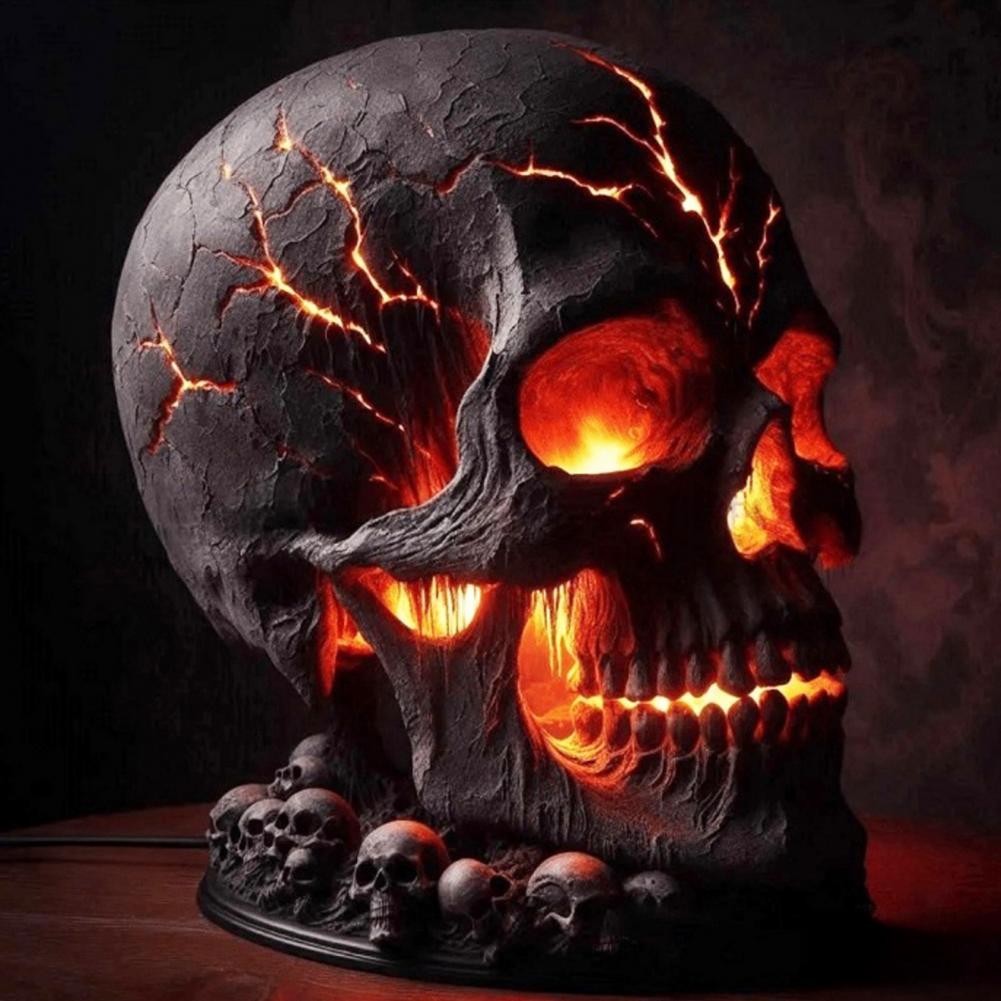 Lava Stone Skull LED Desk Lamp - product image 1