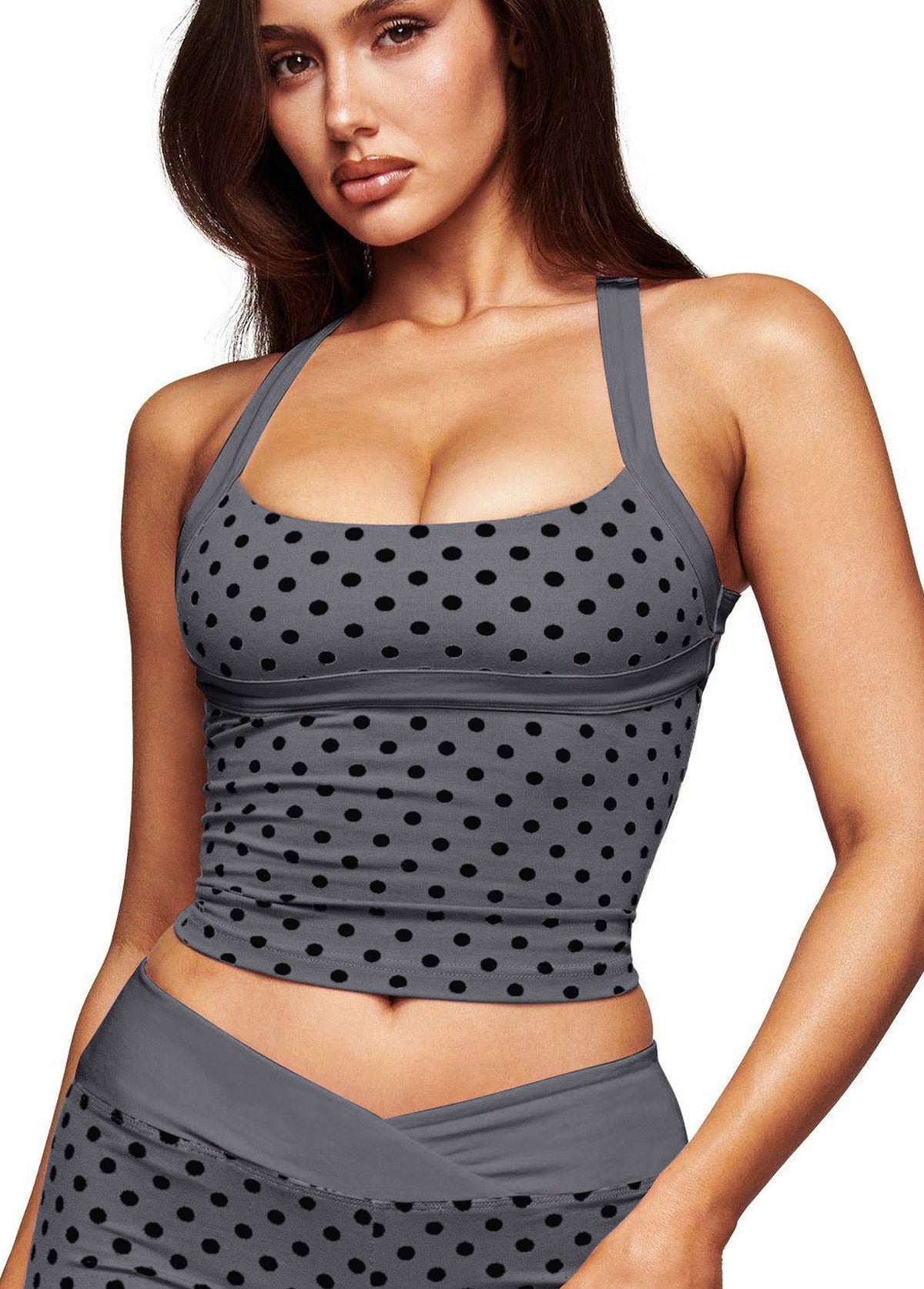 Polka Dot Halter Neck Two-Piece Activewear Set - product image 8