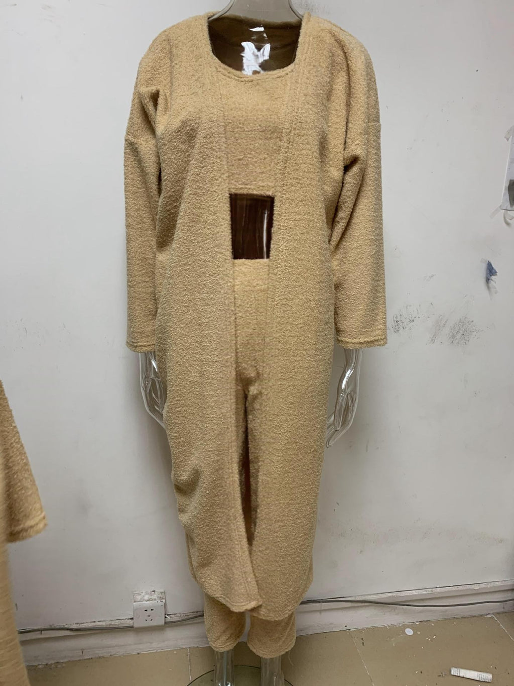 3-Piece Lounge Set – Crop Top, Wide-Leg Pants & Cardigan - product image 3