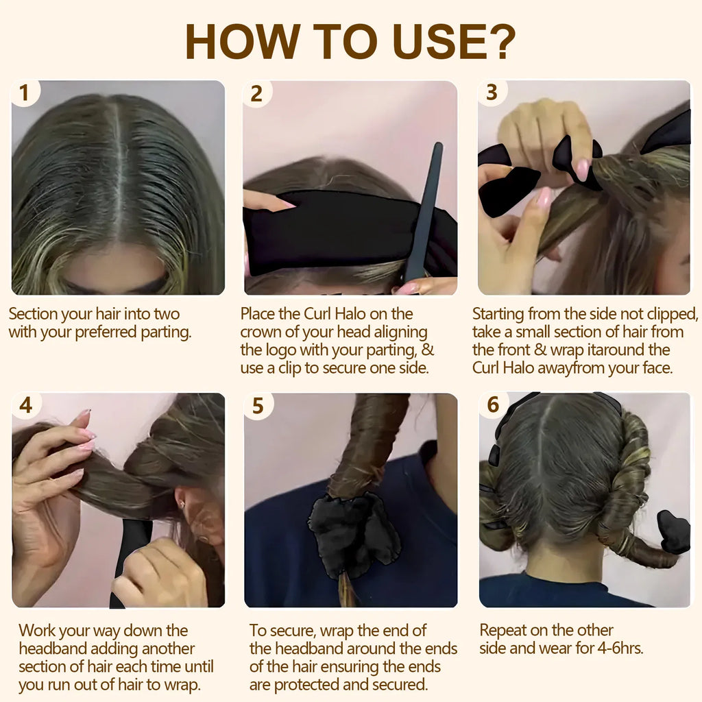 Heatless Satin Hair Curler for Overnight Waves - product image 6