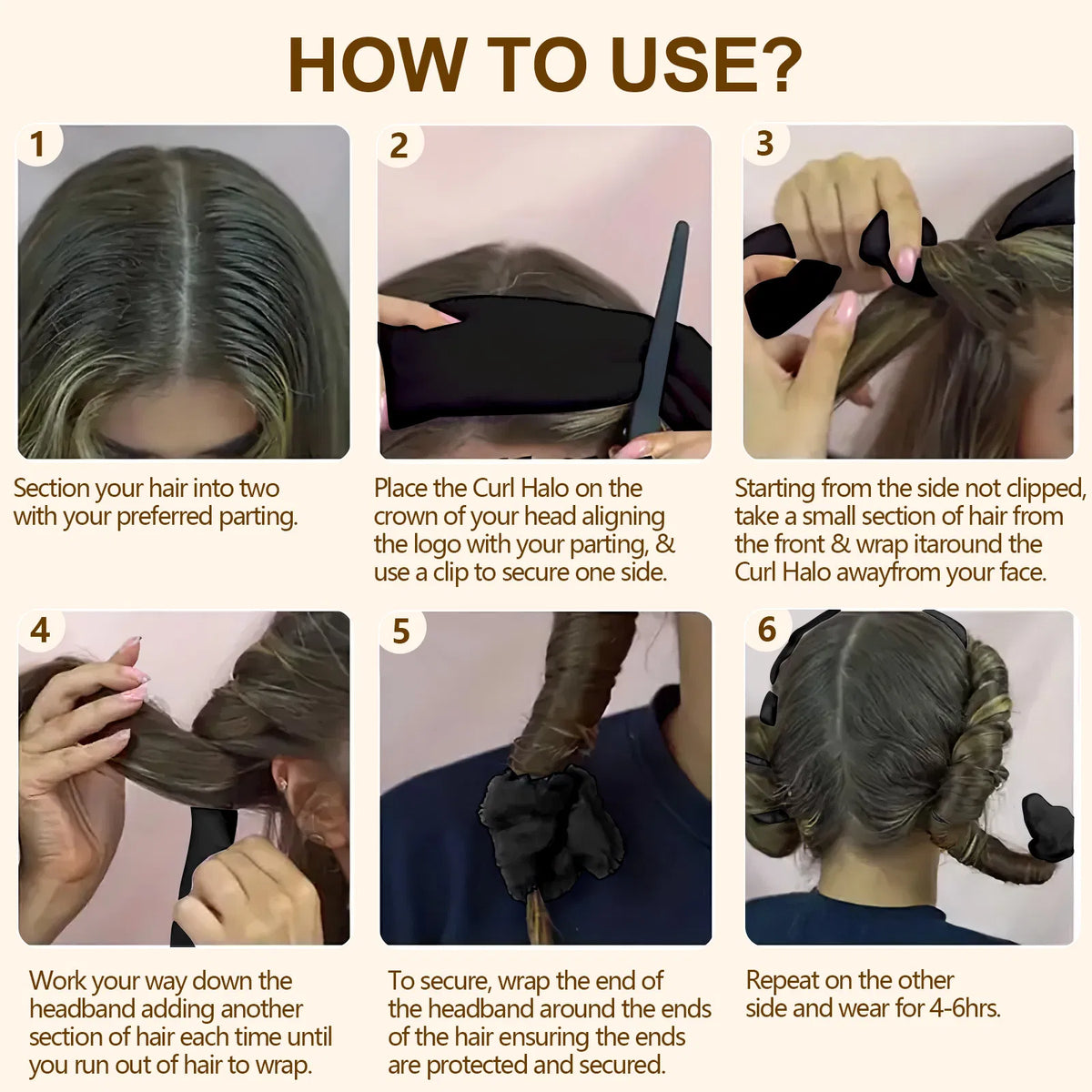 Heatless Satin Hair Curler for Overnight Waves - product image 6