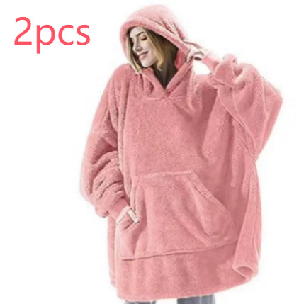 Oversized Wearable Blanket Hoodie – Double-Sided Fleece Sweatshirt - product image 23