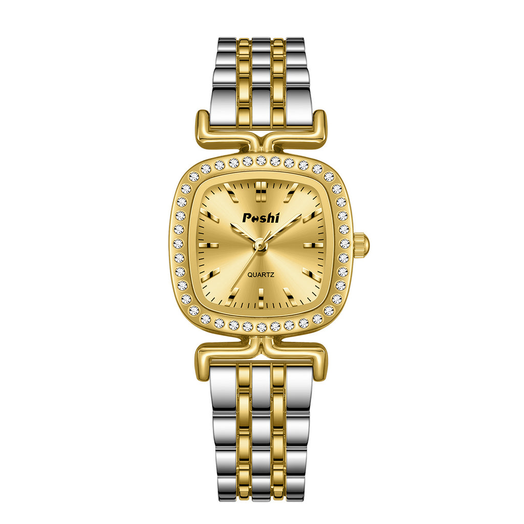 Women's Diamond-Dial Oval Steel Bracelet Quartz Watch - product image 9