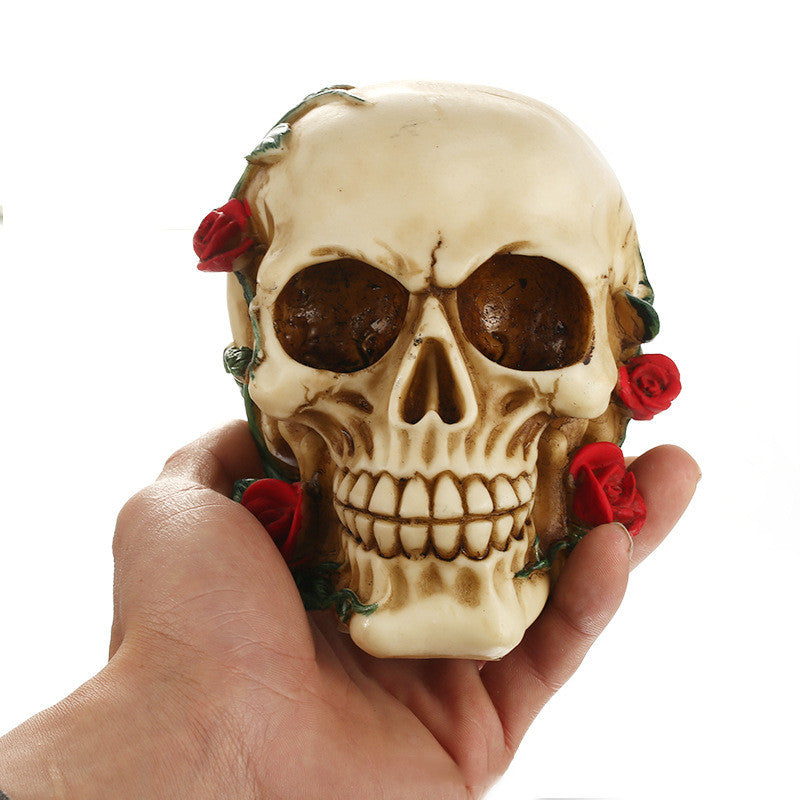 Resin Crafts Skull And Crossbones Rose Skull Crafts - product image 4