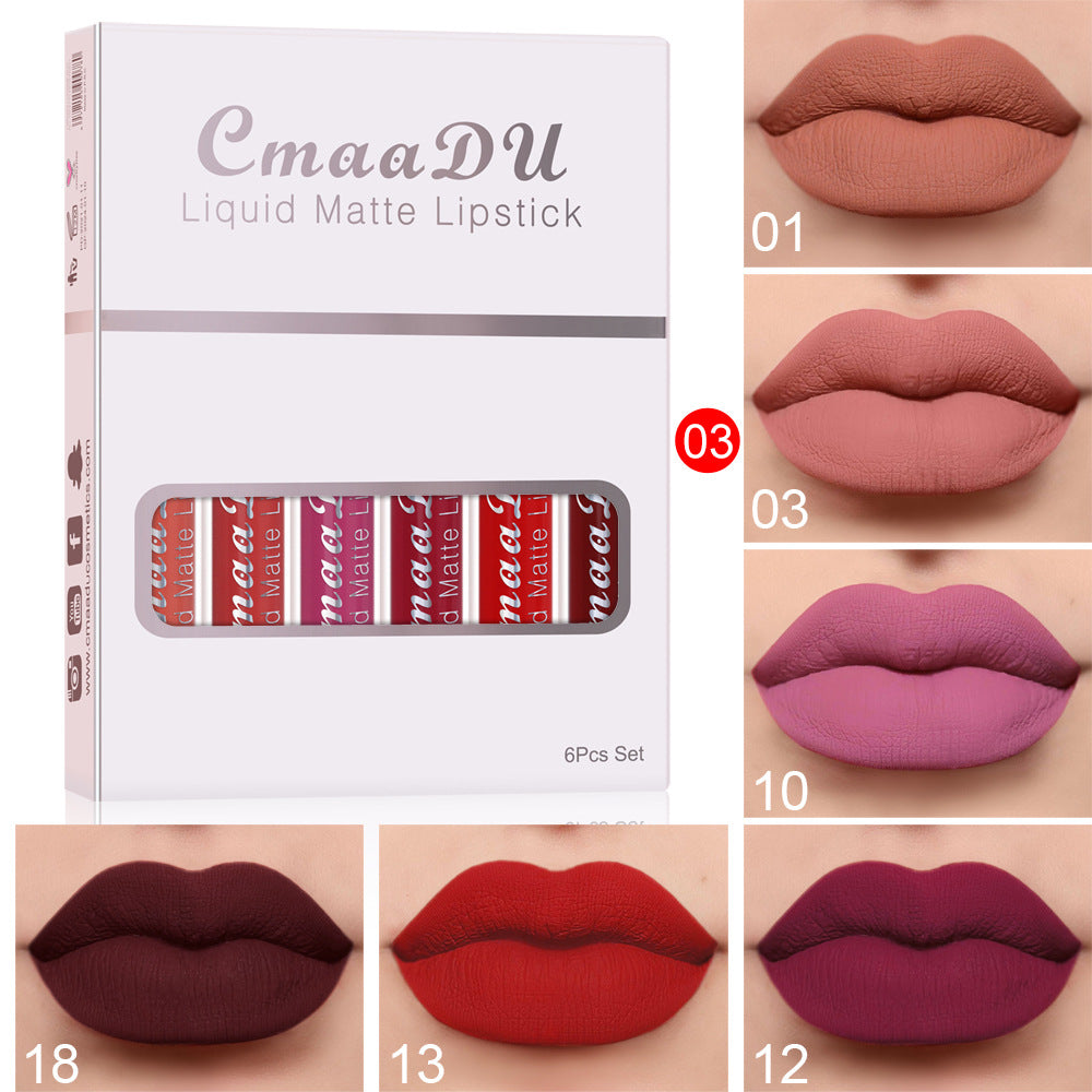Matte Waterproof Lip Gloss Set (6 pcs) - product image 6