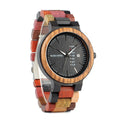 Couples Wooden Quartz Watch with Date Display - product image 2