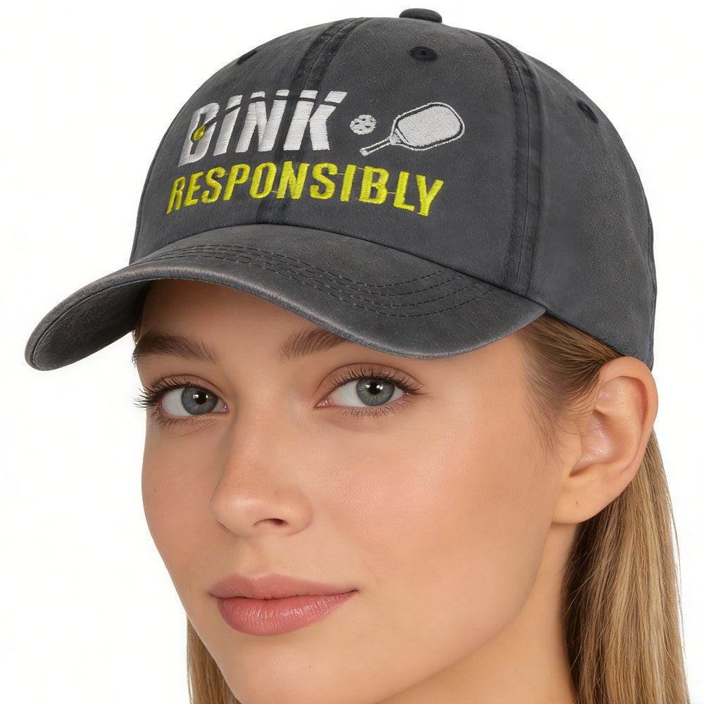 Embroidered pickleball baseball cap - view 8