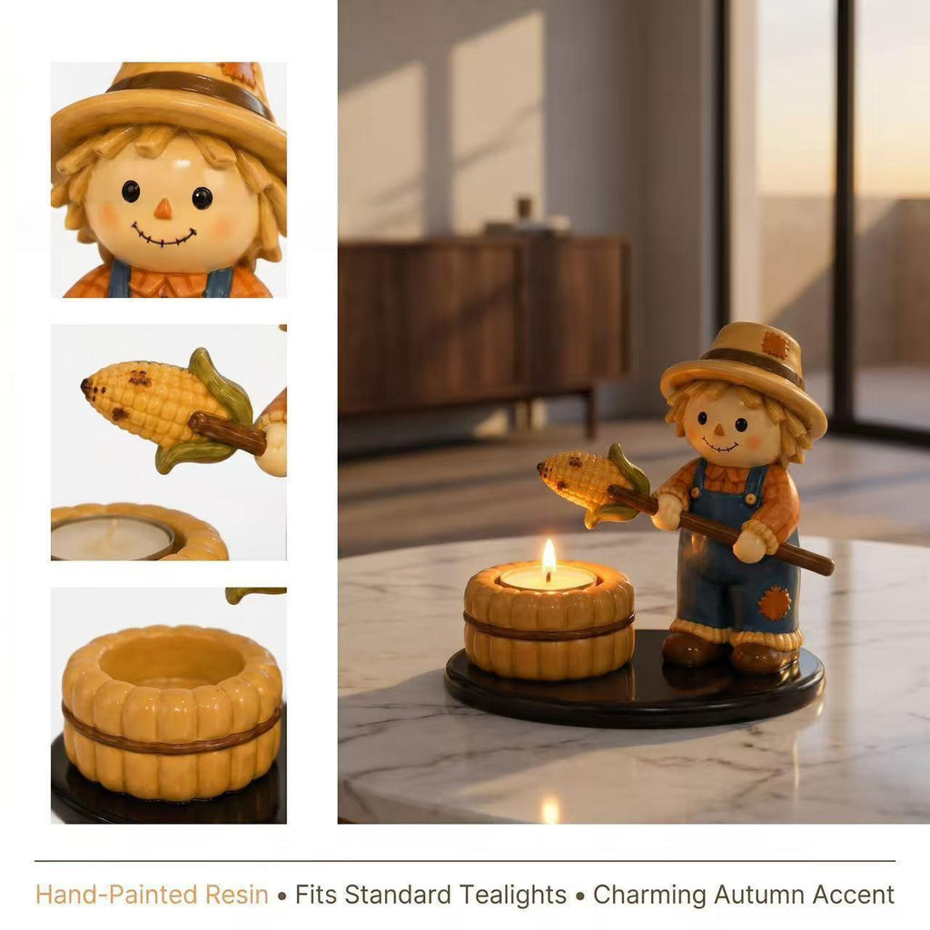 Halloween Campfire Tealight Holder – Resin Candle Holder Figurine - product image 4
