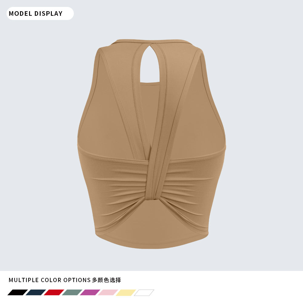 Women's Padded Back-Detail Yoga Sports Bra - product image 11
