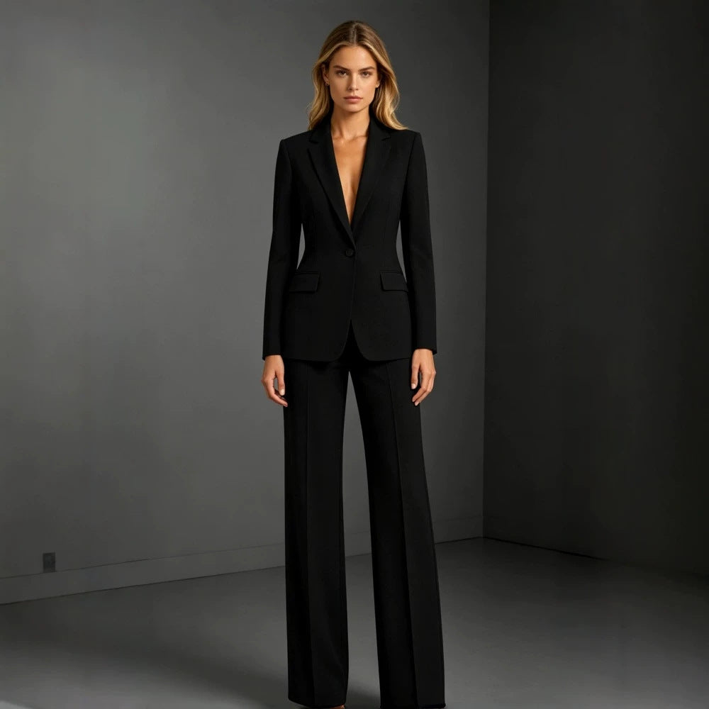 Women's Slim Fit Blazer & Dress Pants Two-Piece Suit Set - product image 6