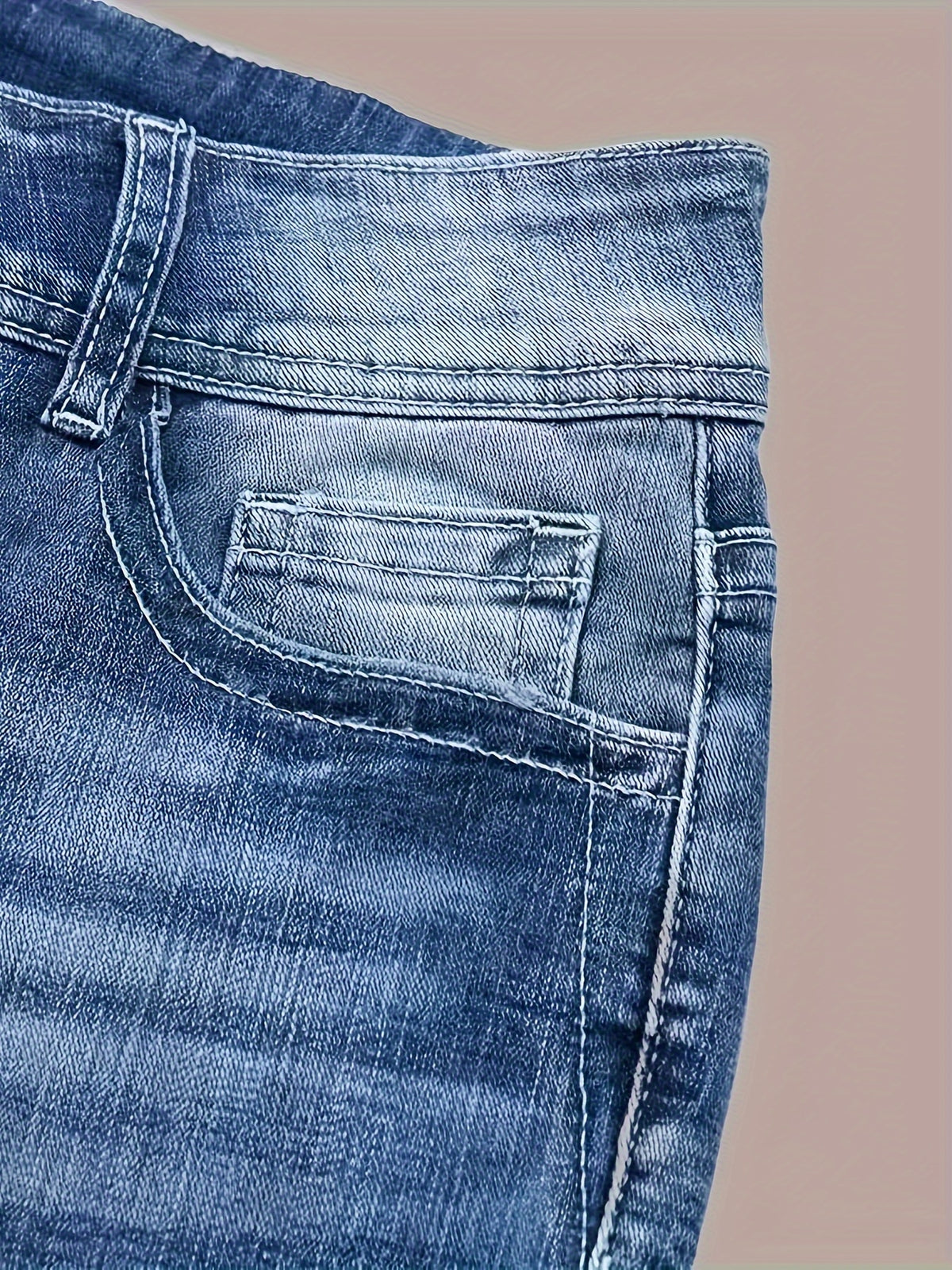 Women's Embroidered Stretch Bell-Bottom Jeans - view 4