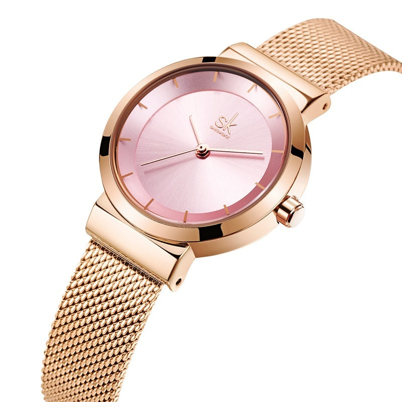 Women's Minimalist Quartz Watch with Faux Leather Strap - product image 4