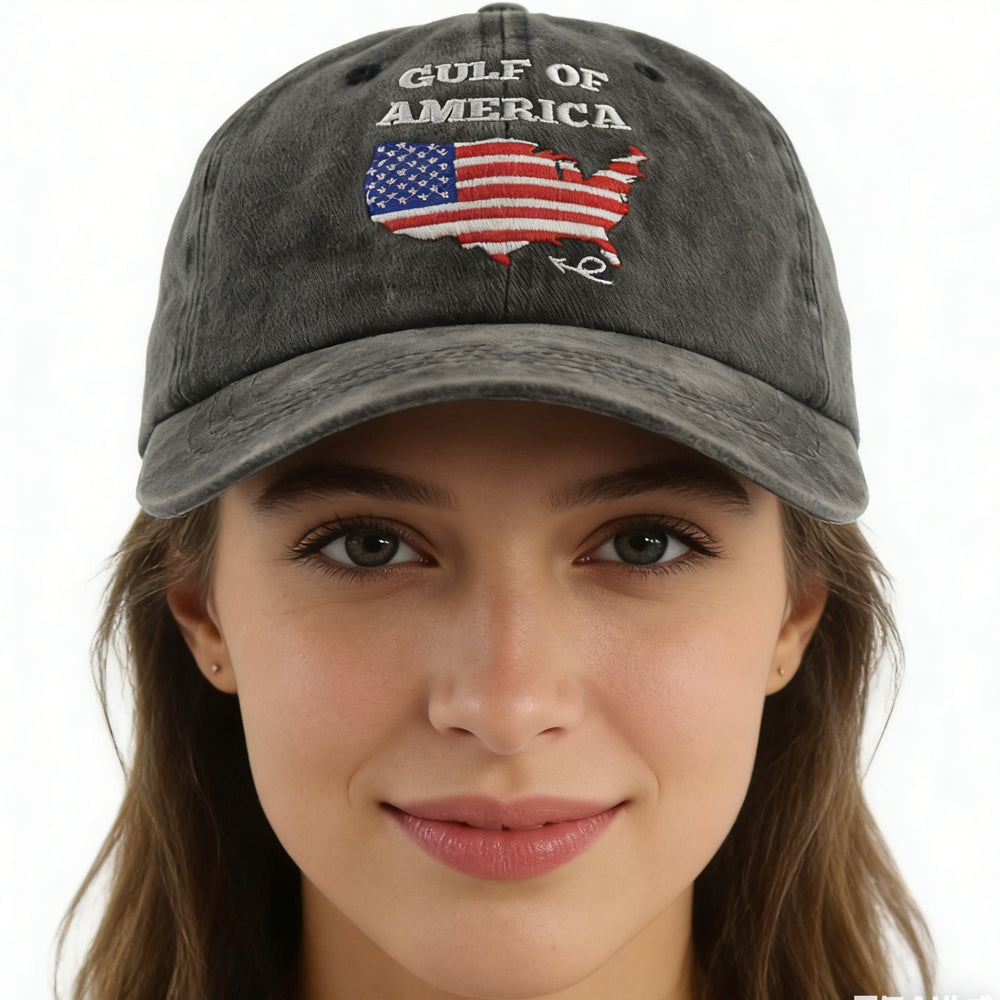 Gulf of America Adjustable Washed Black Hat