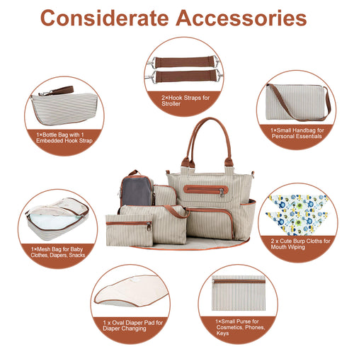 8-Piece Baby Diaper Bag Set - view 2