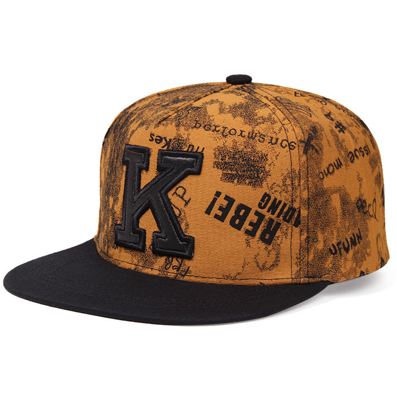 K Letter Adjustable Cotton Baseball Cap - image 1
