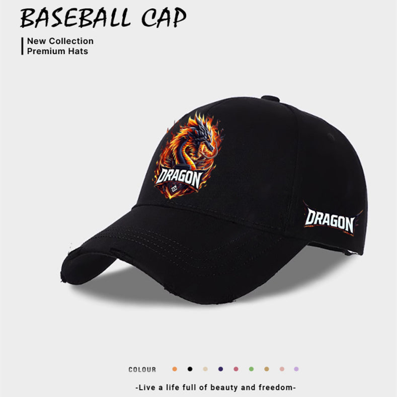 Men's Polyester Baseball Cap - Beige, Black & Blue - image 1