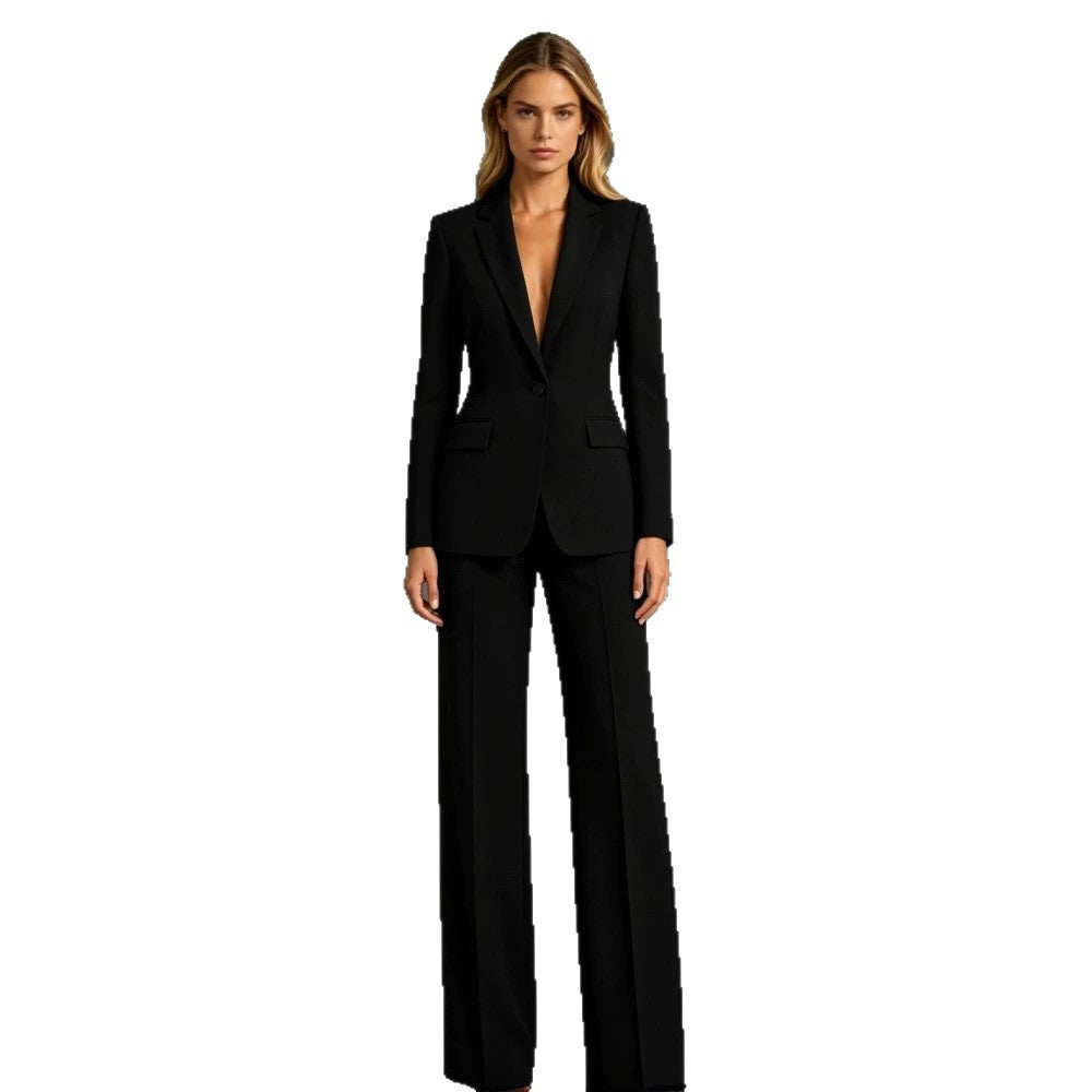 Women's Slim Fit Blazer & Dress Pants Two-Piece Suit Set - product image 3