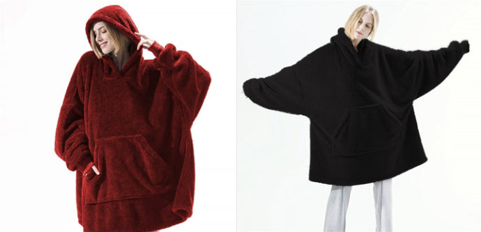 Oversized Wearable Blanket Hoodie – Double-Sided Fleece Sweatshirt - product image 2