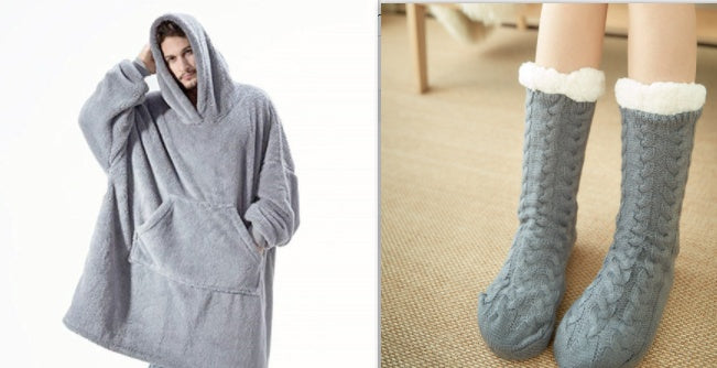 Oversized Wearable Blanket Hoodie – Double-Sided Fleece Sweatshirt - product image 43
