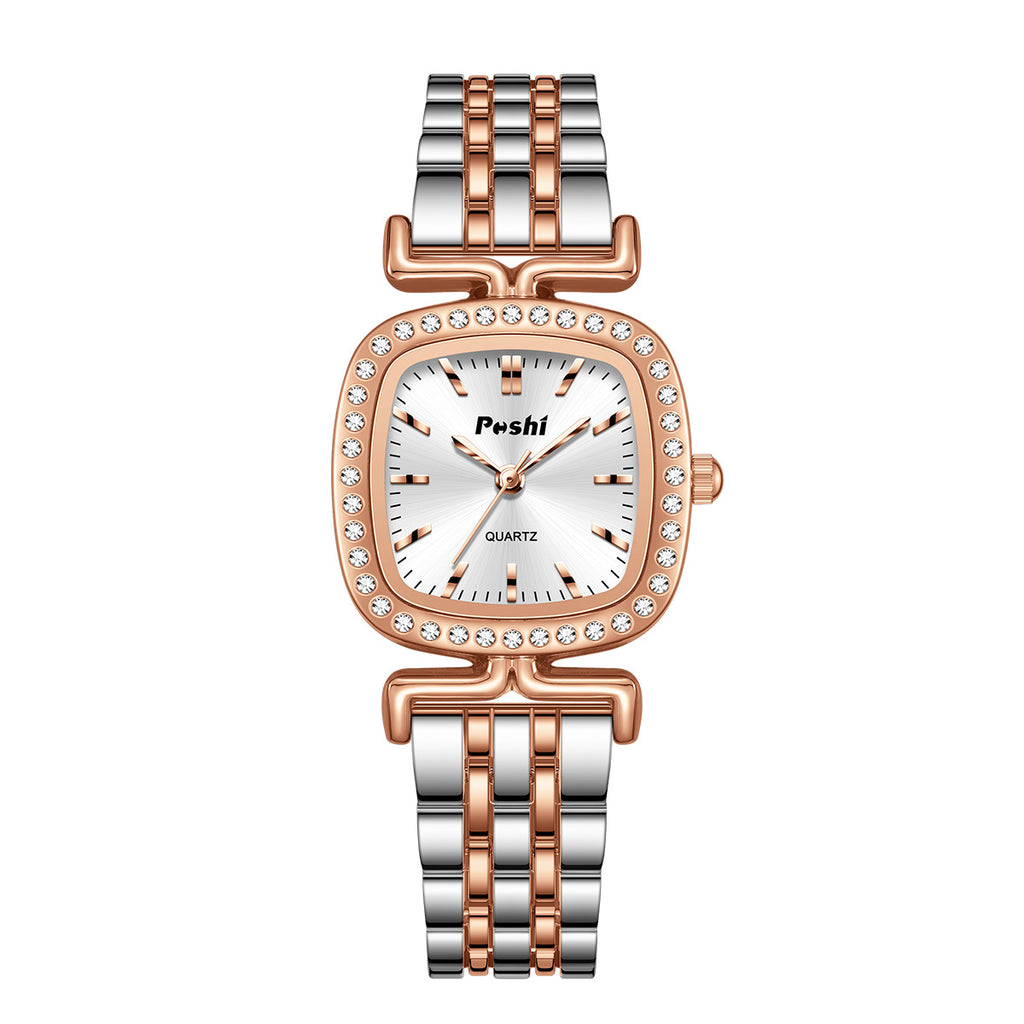 Women's Diamond-Dial Oval Steel Bracelet Quartz Watch - product image 7