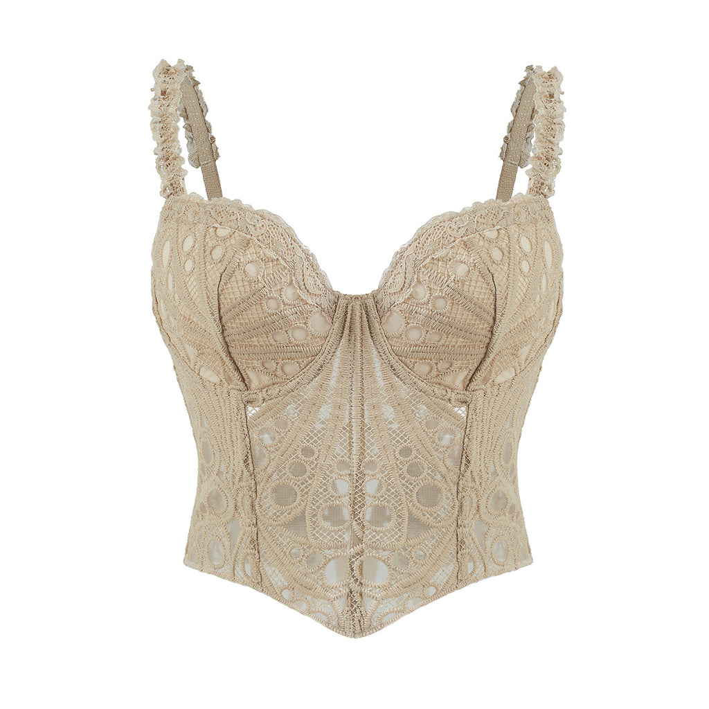 Women's Floral Corset Vest | Cut-Out Fishbone Shapewear - product image 2