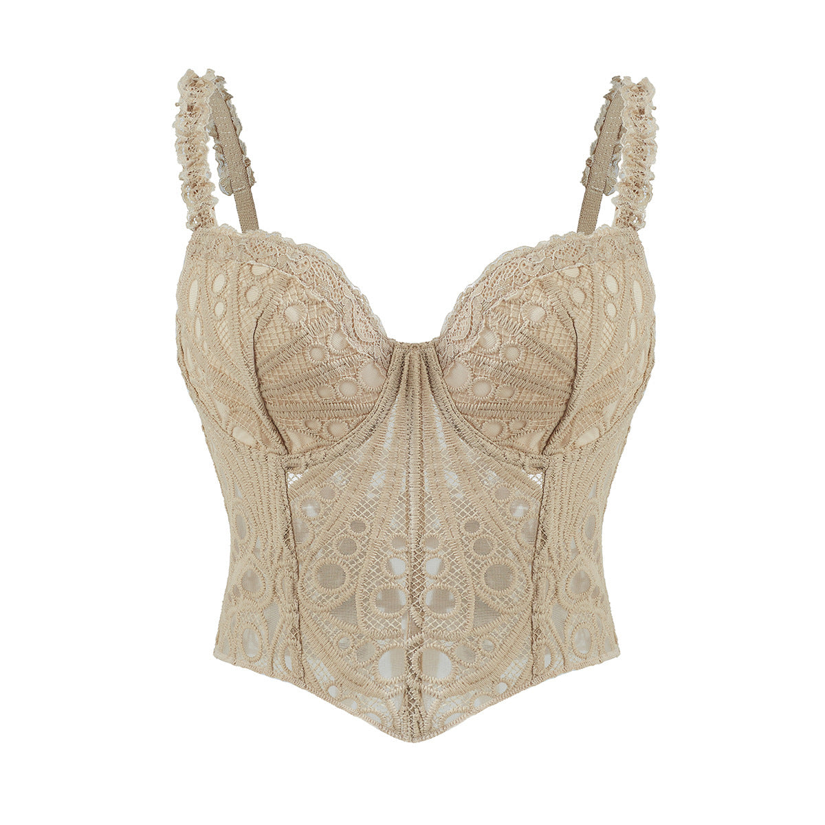 Women's Floral Corset Vest | Cut-Out Fishbone Shapewear - product image 2