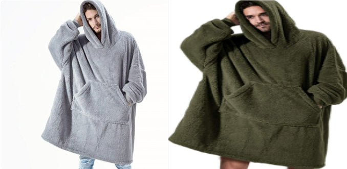 Oversized Wearable Blanket Hoodie – Double-Sided Fleece Sweatshirt - product image 35