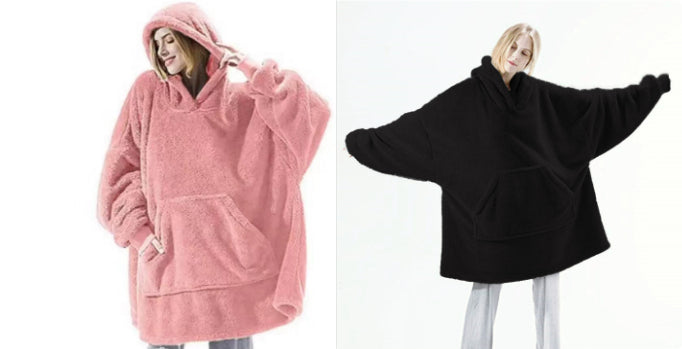 Oversized Wearable Blanket Hoodie – Double-Sided Fleece Sweatshirt - product image 40