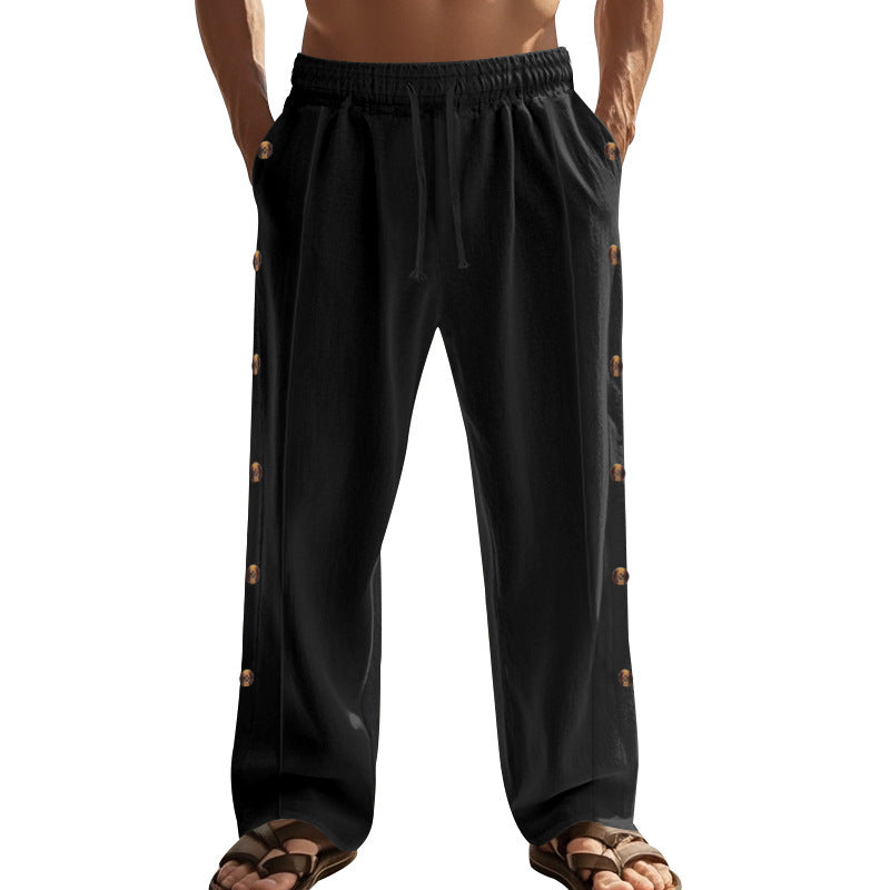 Men's Drawstring Straight-Leg Casual Pants - image 3