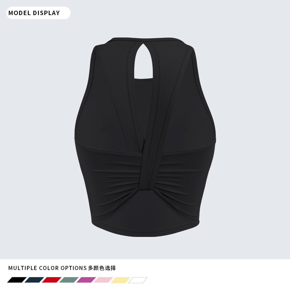 Women's Padded Back-Detail Yoga Sports Bra - product image 13