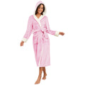 RONGTAI Women's Long Hooded Fleece Bathrobe
