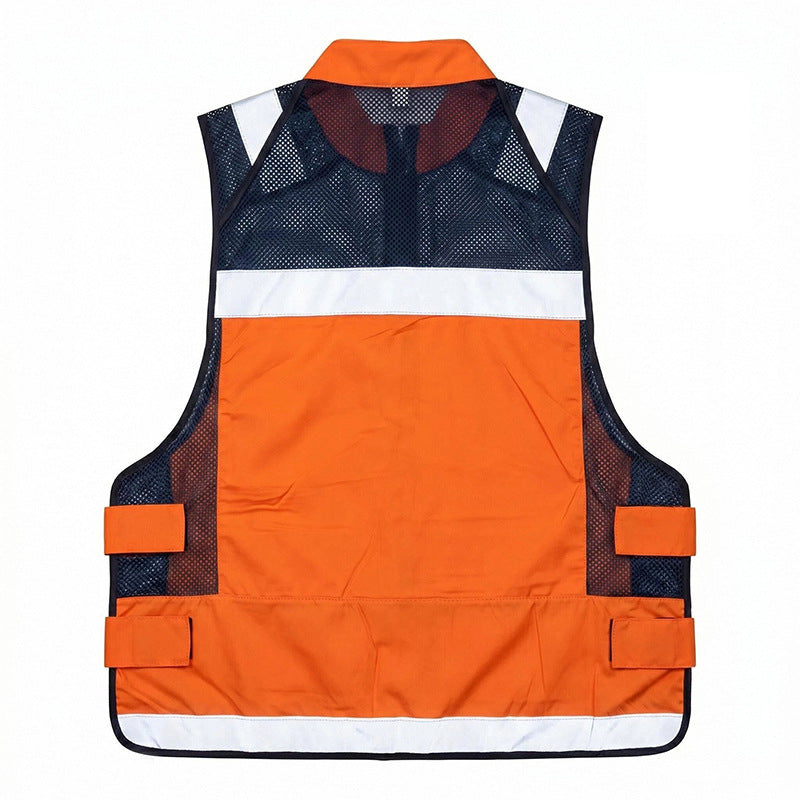 Men's Orange Reflective Workwear Vest - view 4