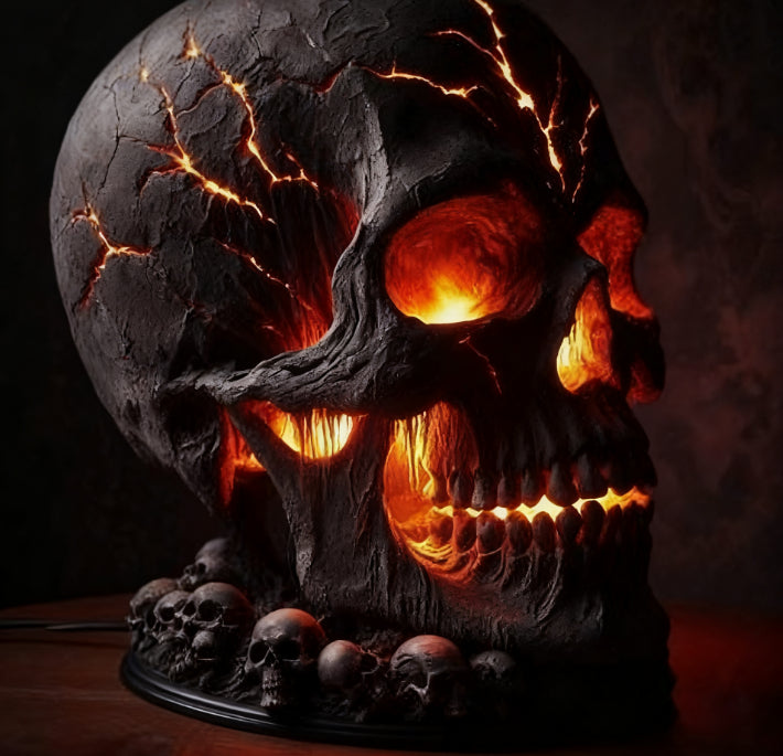 Lava Stone Skull LED Desk Lamp - product image 4