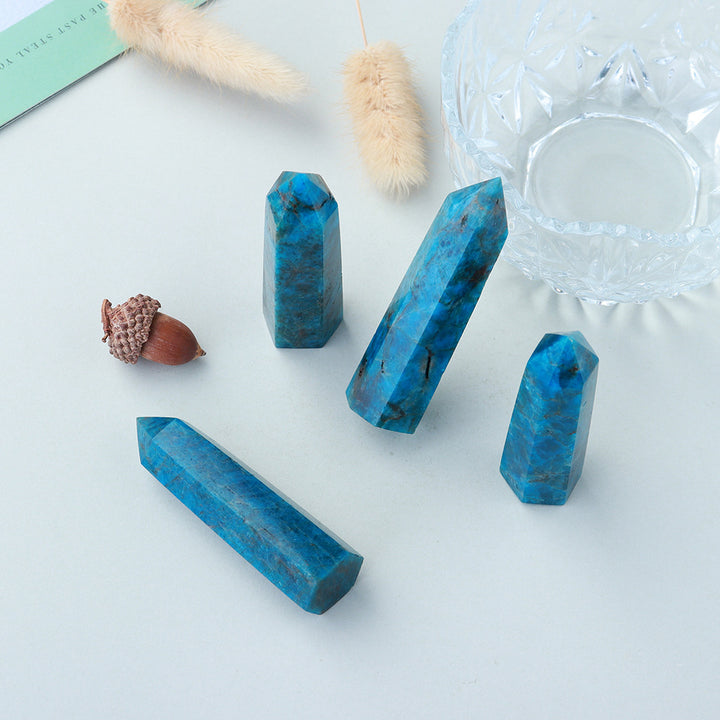Blue Apatite Hexagonal Crystal Tower - product image 1