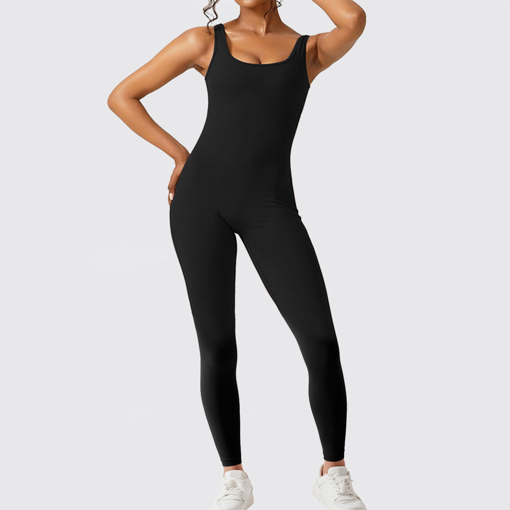 Sleeveless Flare Yoga Jumpsuit – Women’s High-Stretch Wide Leg Activewear - product image 3