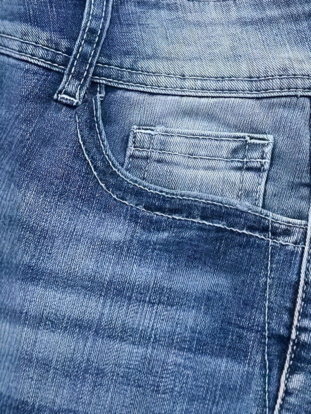 Women's Embroidered Stretch Bell-Bottom Jeans - view 3