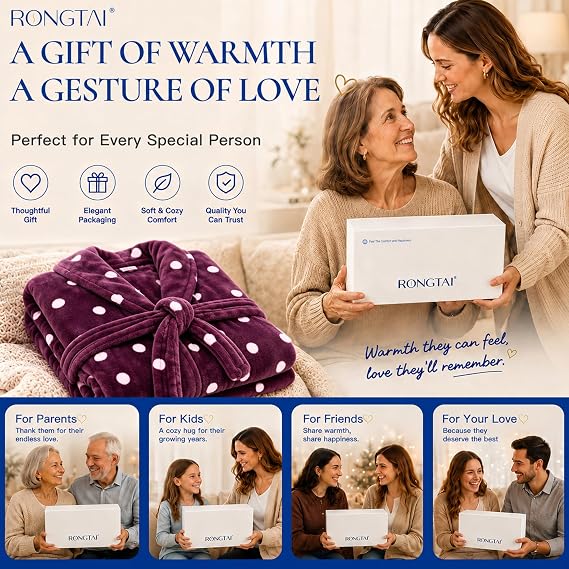 Women's plush fleece shawl-collar robe - view 5