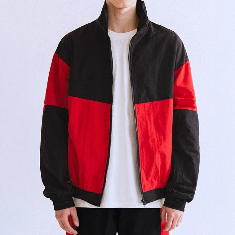Men’s Color-Block Stand-Collar Jacket, Relaxed Fit - product image 1
