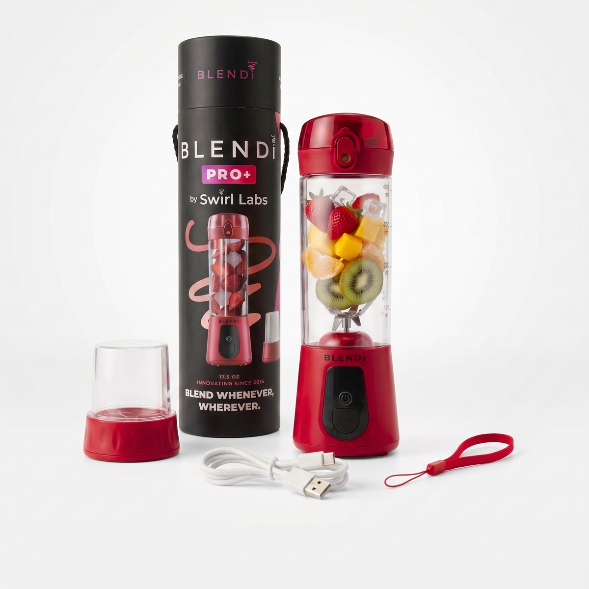 BLENDi Pro+ Portable Blender – 120W, 17oz, Crushes Ice, USB-C Rechargeable