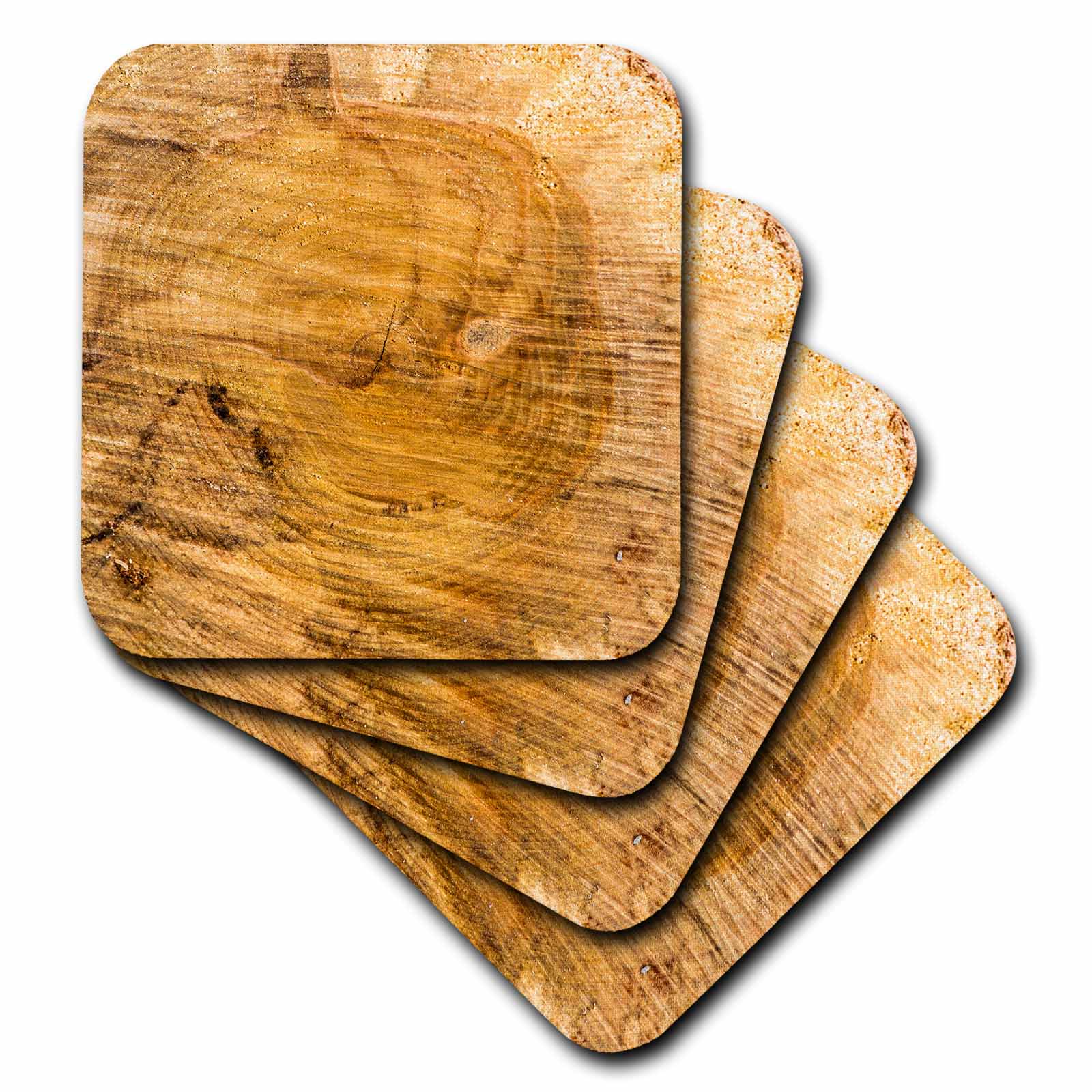 3dRose Alexis Photography - Texture Wood - Wooden Texture with Growth Rings - Coasters