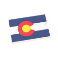 Colorado State Flag - Minifig Scale - Custom Printed - 2x3 Tile Made using LEGO® Parts
