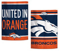 Denver Broncos Garden Flag 2 Sided United In Orange Slogan