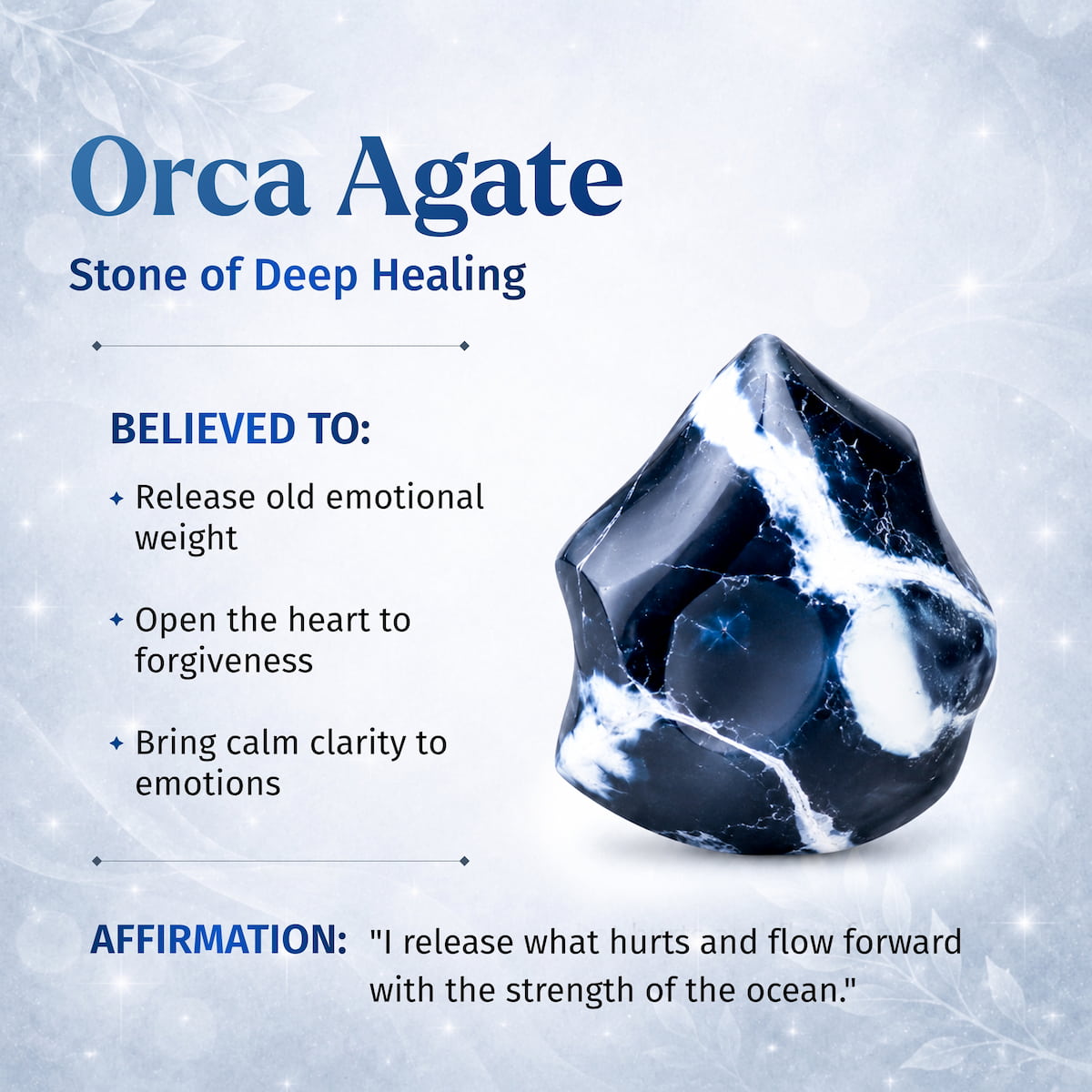 Orca Agate Stone Bracelet