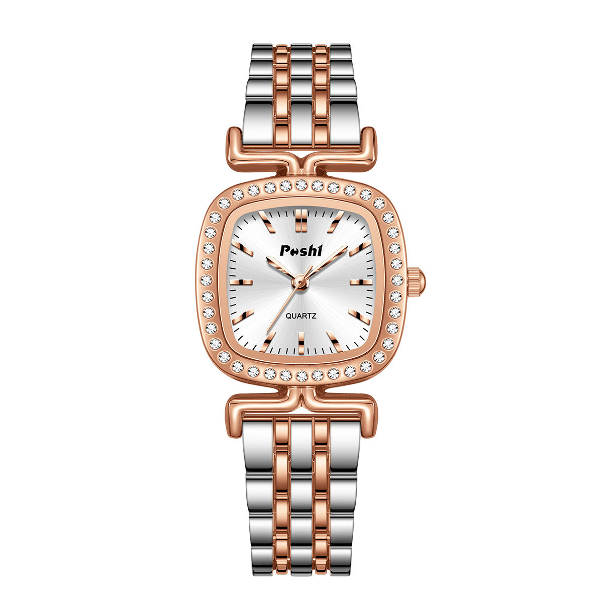 Women's Diamond-Dial Oval Steel Bracelet Quartz Watch - product image 4