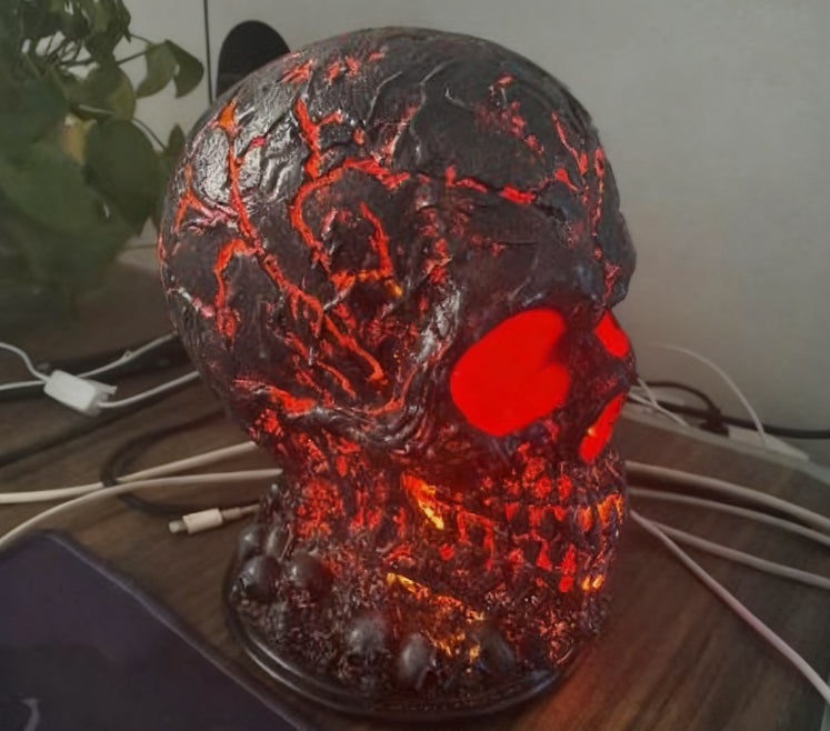 Lava Stone Skull LED Desk Lamp - product image 3