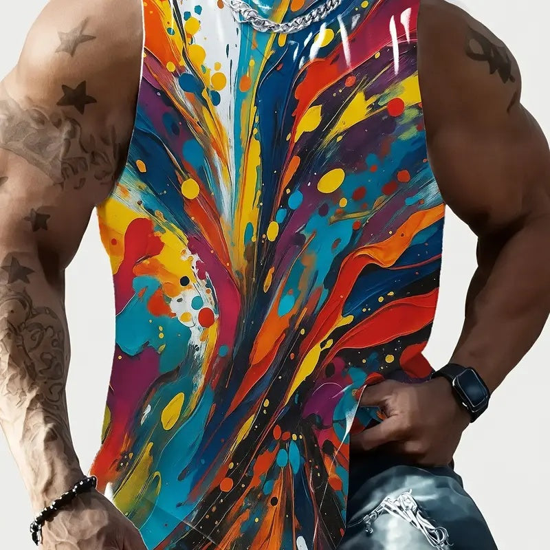 Printed Polyester Vest Top - S-2XL - image 9