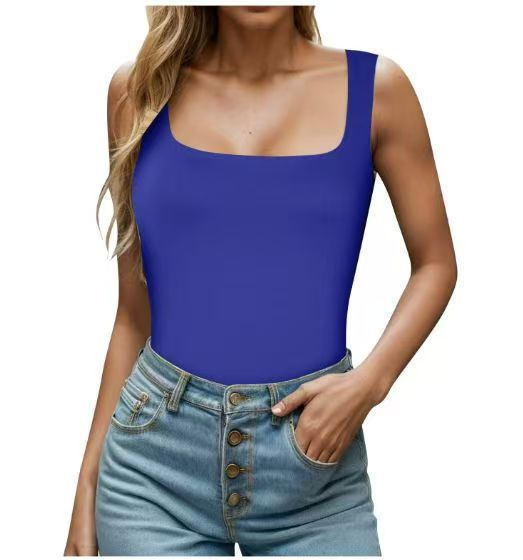 Women's Square-Neck Sleeveless Double-Layer Basic Tank Top - product image 13