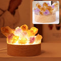 Natural Amethyst Crystal Night Light USB Geode Lamp - view 4