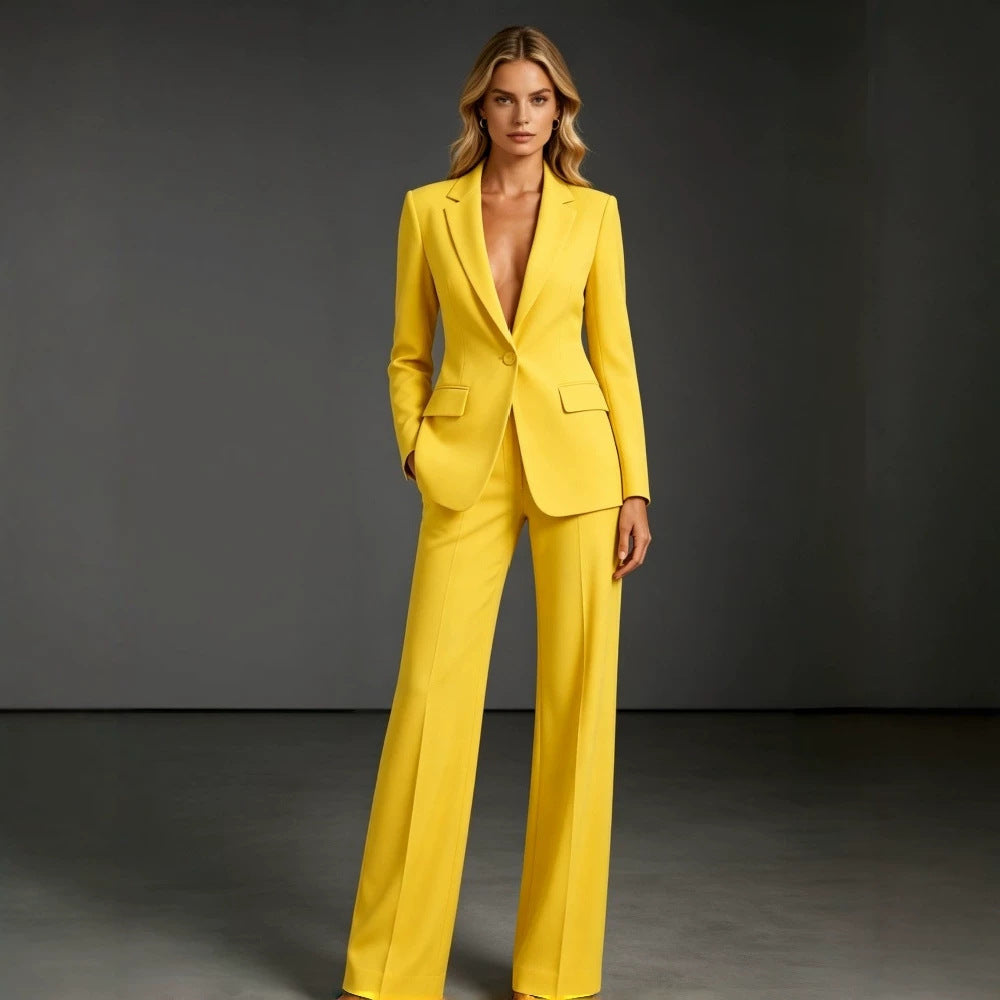Women's Slim Fit Blazer & Dress Pants Two-Piece Suit Set - product image 4
